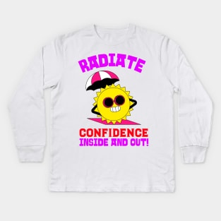 Beauty bloggers inner and outer confidence Kids Long Sleeve T-Shirt